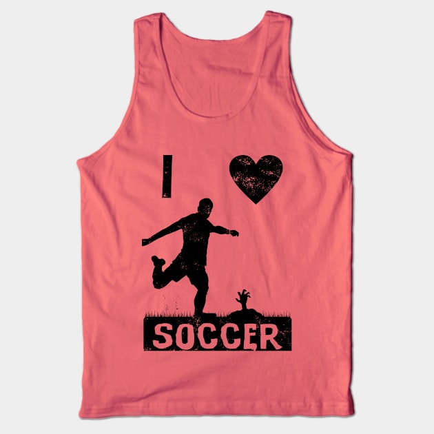 I Love Soccer soccer player Tank Top by Lomitasu